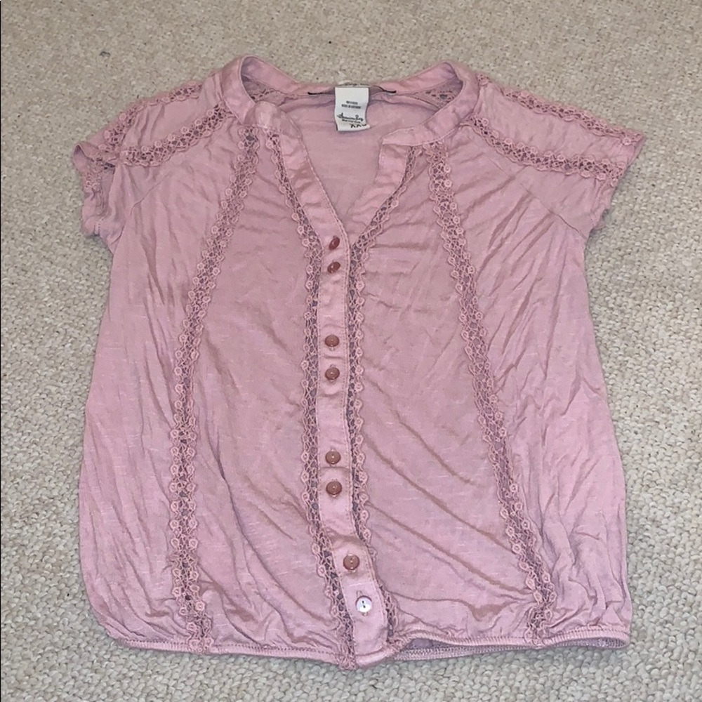 Pink Button up Blouse